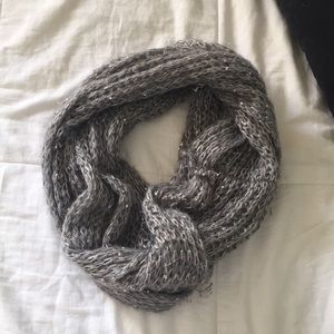 Grey/silver infinity scarf